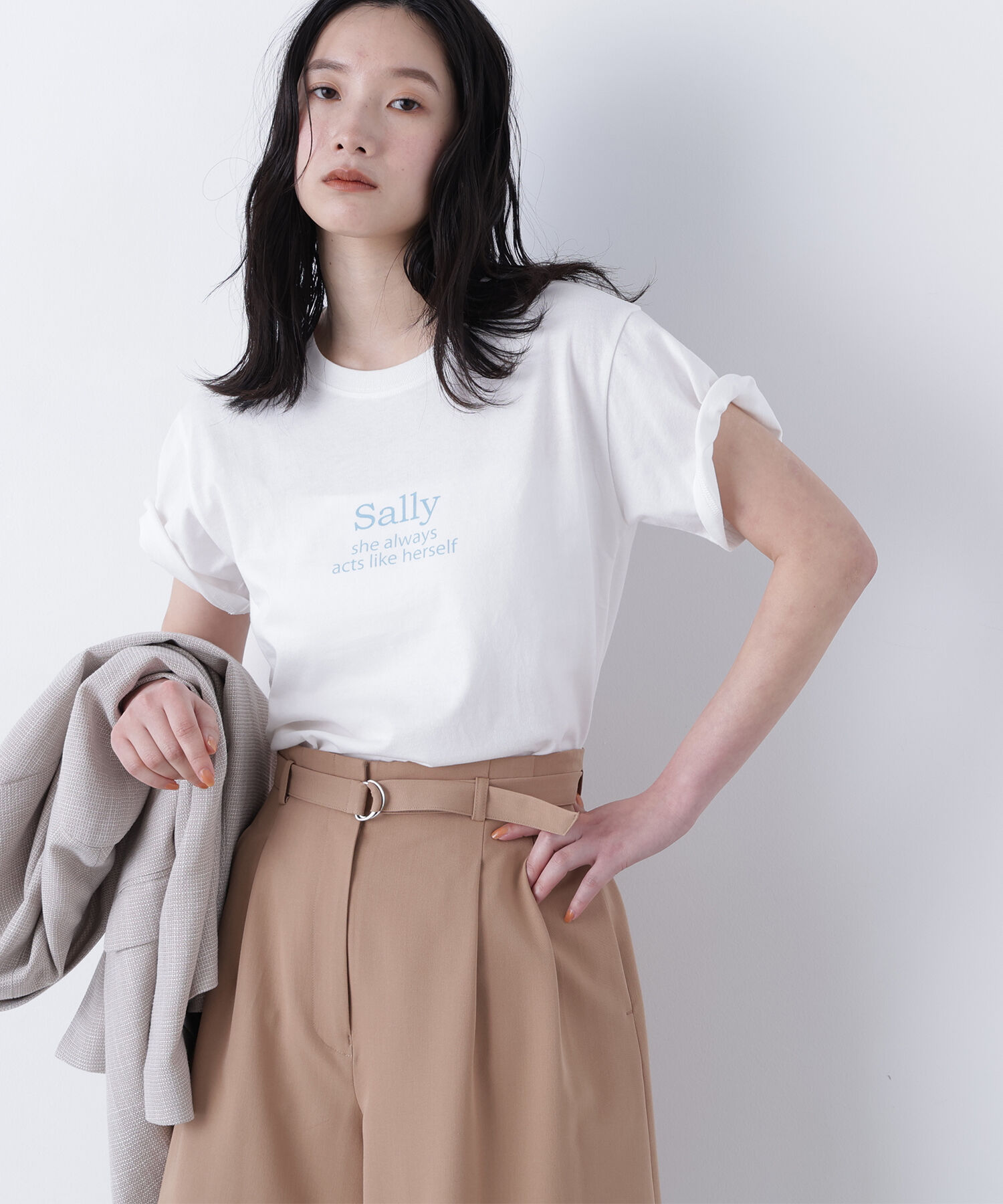  「〈N.〉ロゴプリントTシャツ」|Tシャツ・カットソー|オフホワイト1