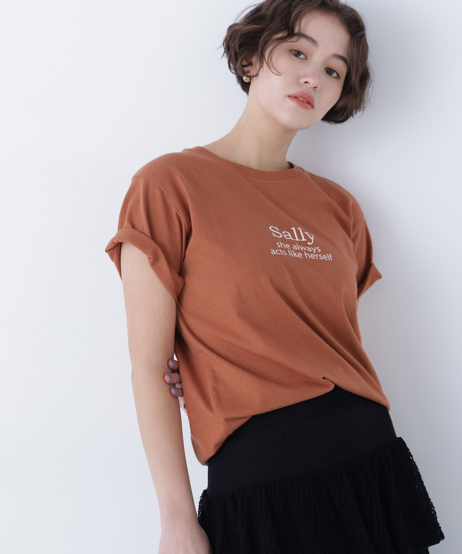  「〈N.〉ロゴプリントTシャツ」|Tシャツ・カットソー|