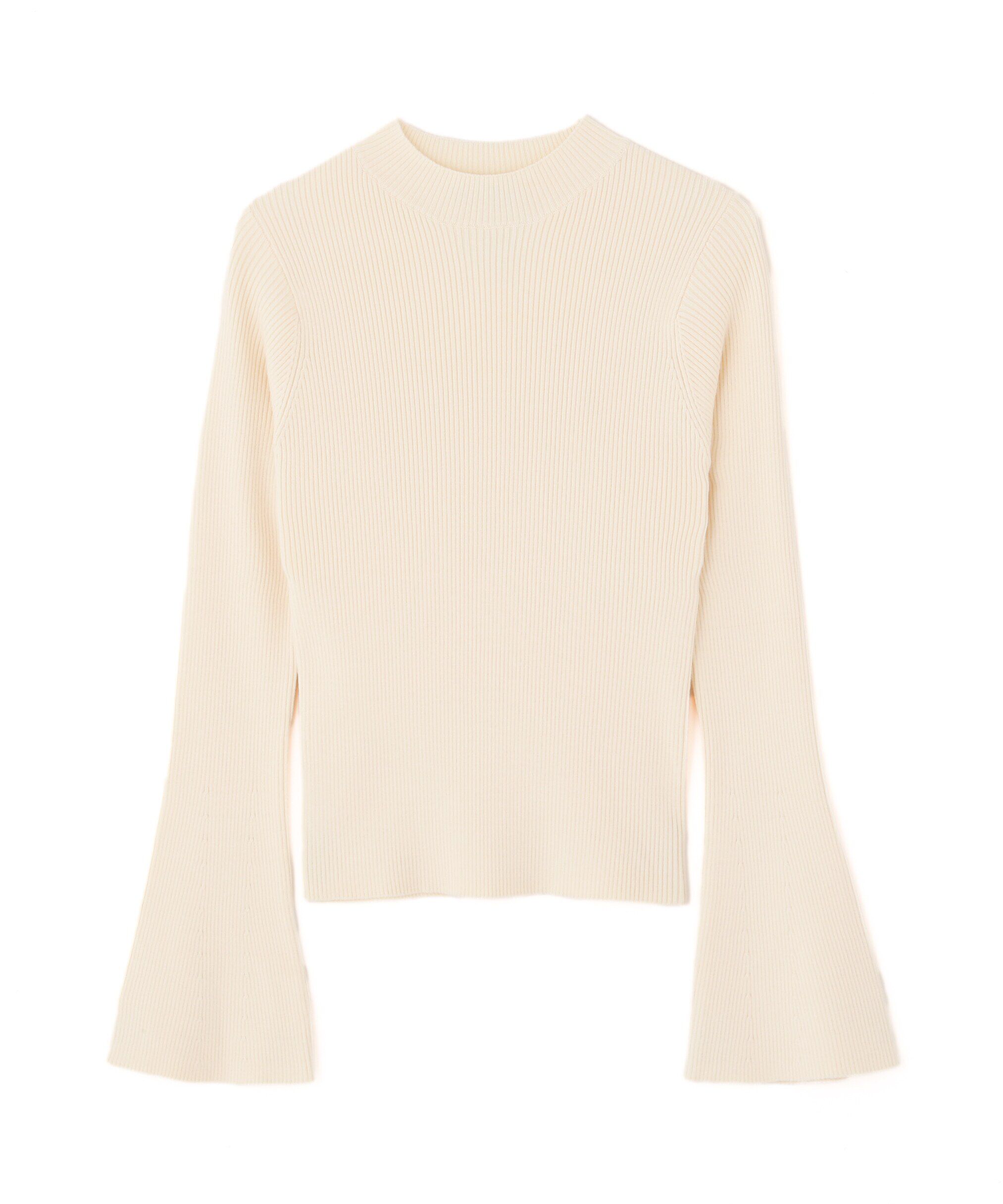  「［洗える］マシンウォッシャブルボトルネックリブニット」|ニット・セーター|