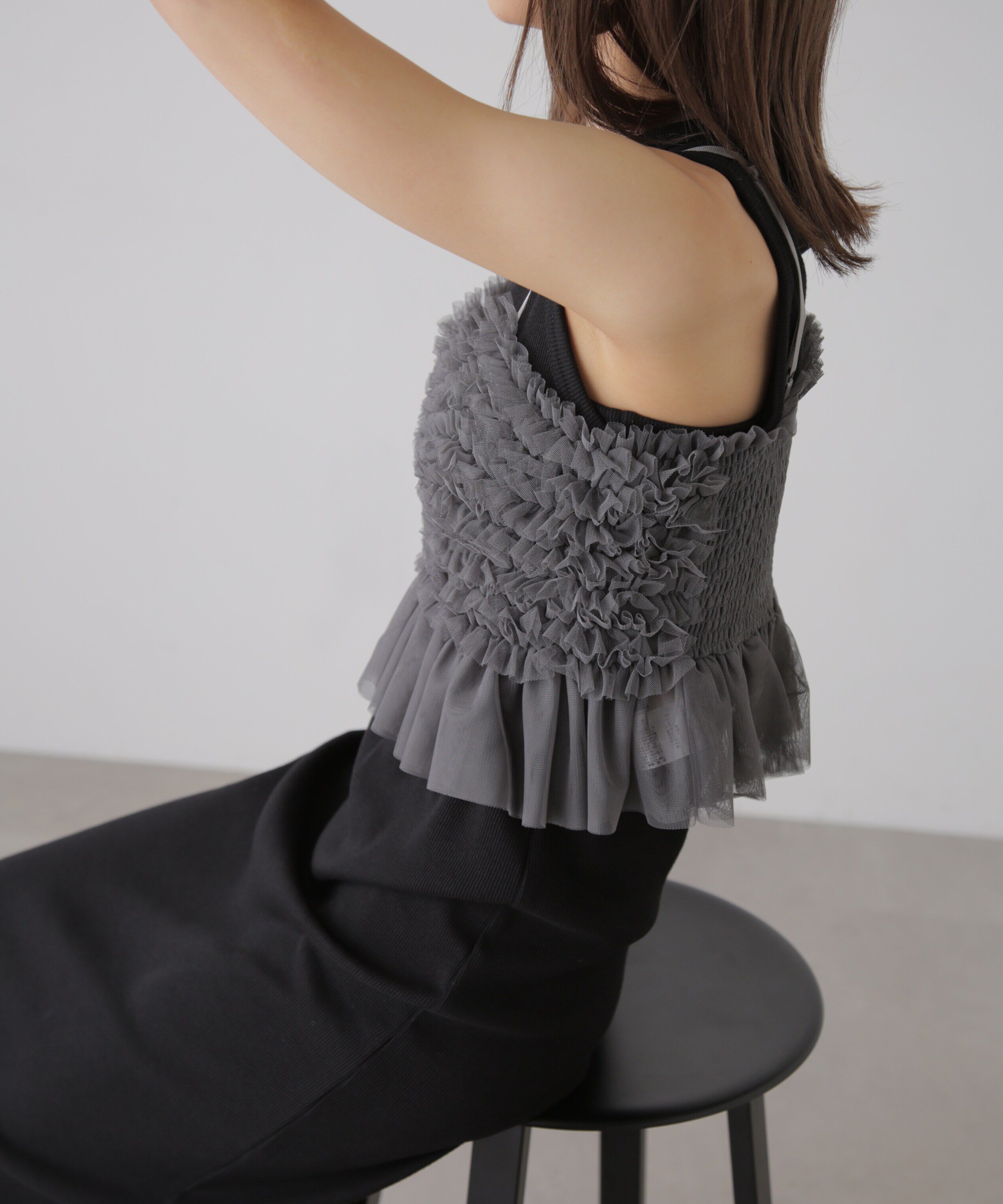  「チュールフリルペプラムビスチェ」|シャツ・ブラウス|