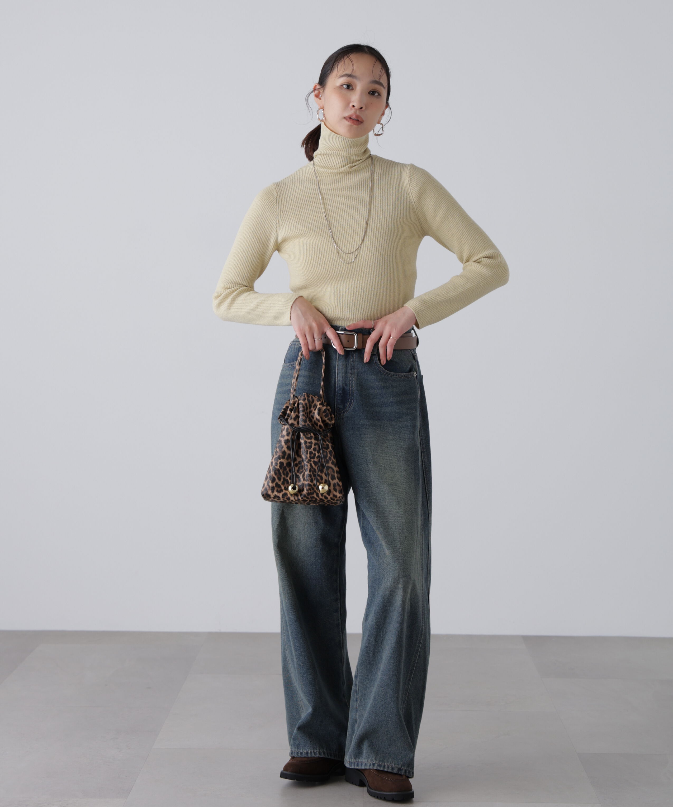  「タートルネックリブニット」|ニット・セーター|