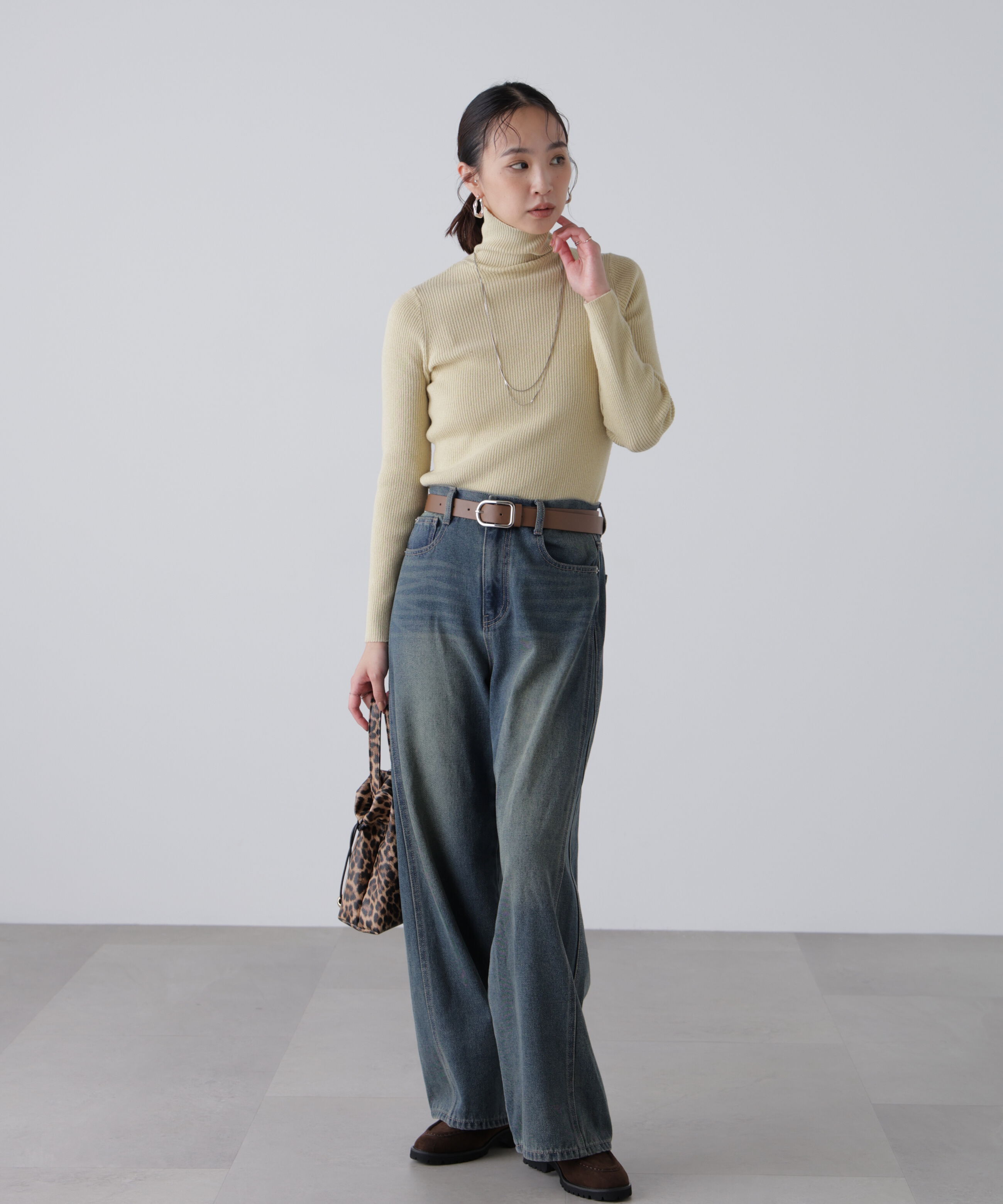  「タートルネックリブニット」|ニット・セーター|