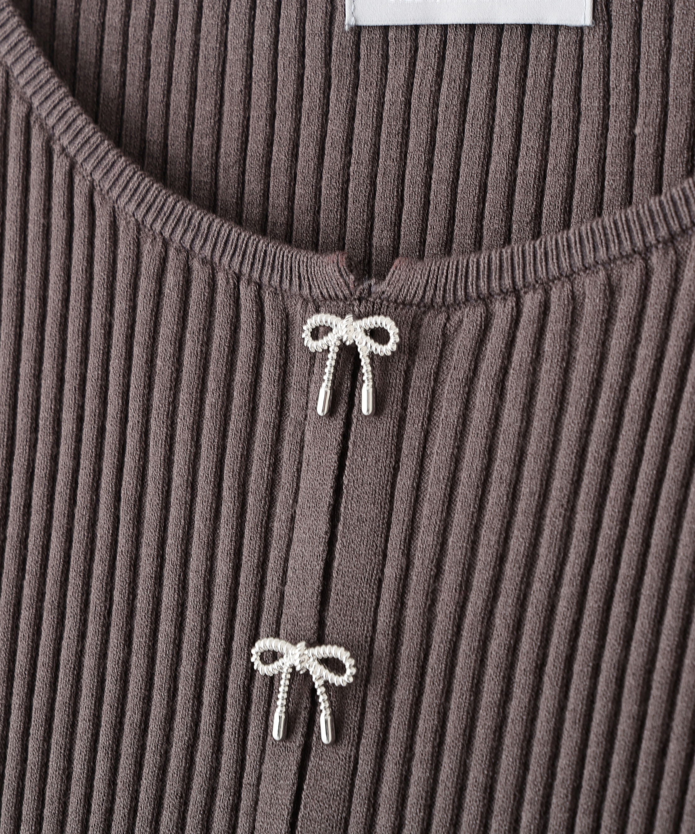  「リボンビジューリブニット」|ニット・セーター|