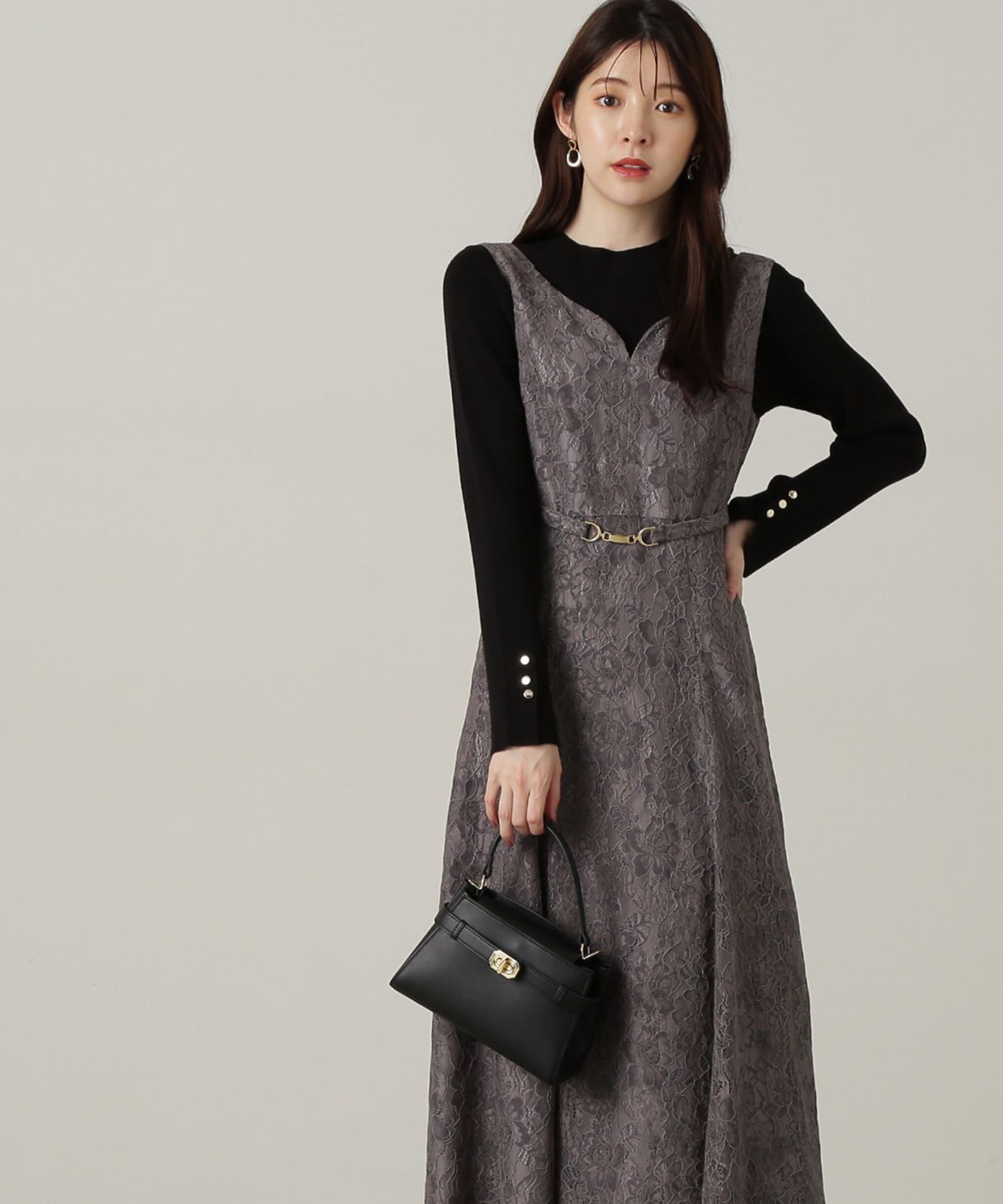 PROPORTION BODY DRESSING「釦付きボトルネックリブニット」|ニット・セーター|