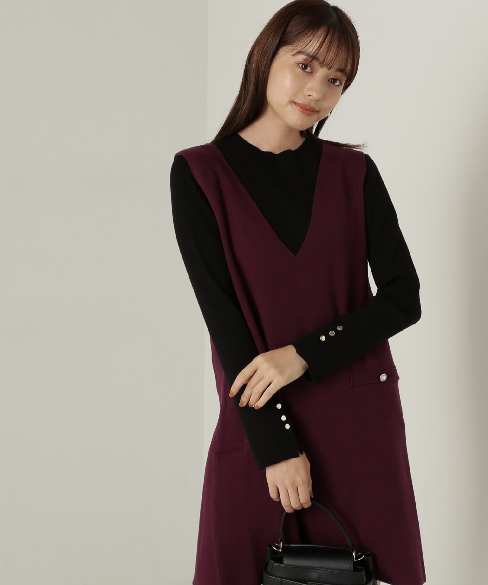 PROPORTION BODY DRESSING「釦付きボトルネックリブニット」|ニット・セーター|