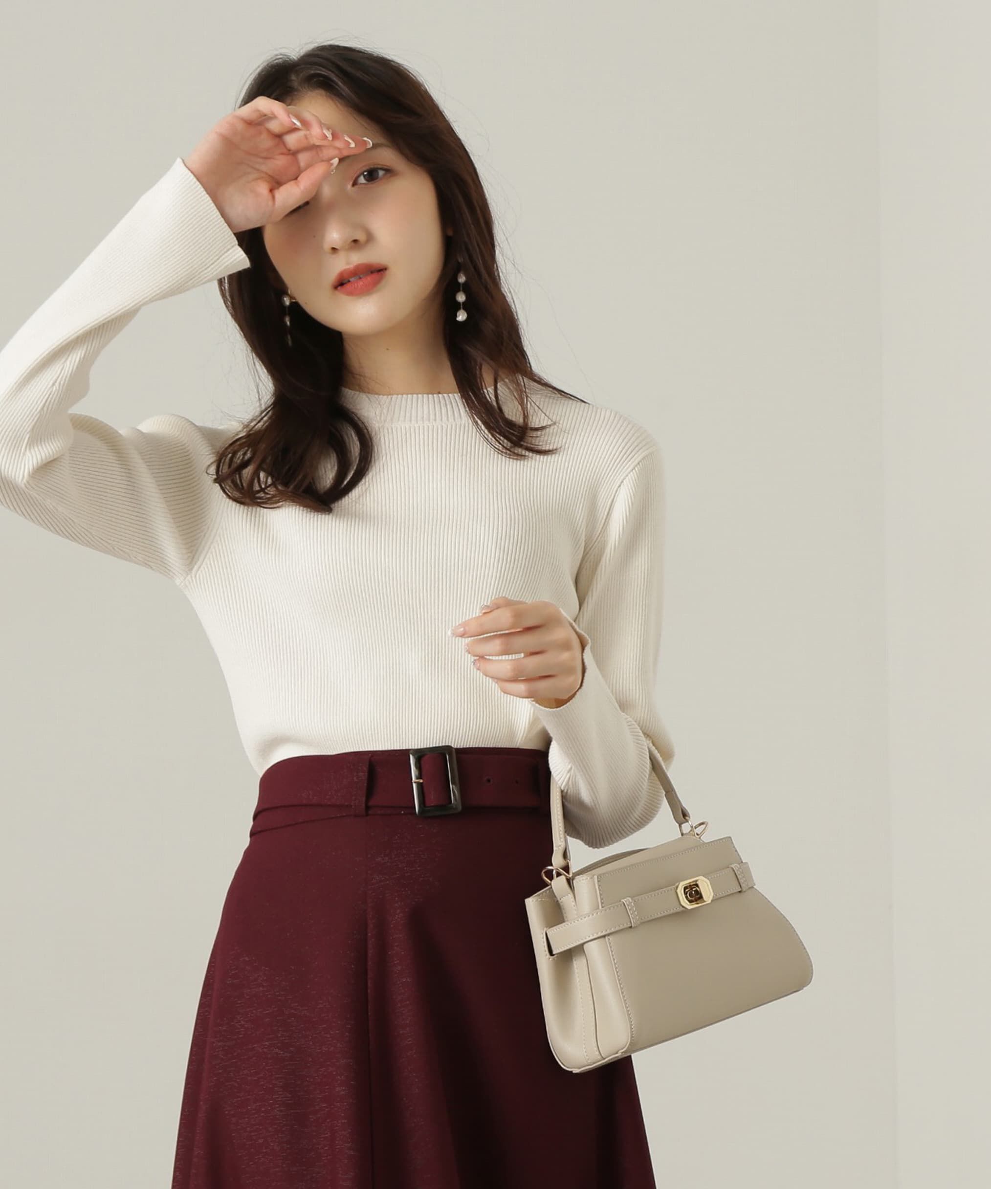 PROPORTION BODY DRESSING「釦付きボトルネックリブニット」|ニット・セーター|