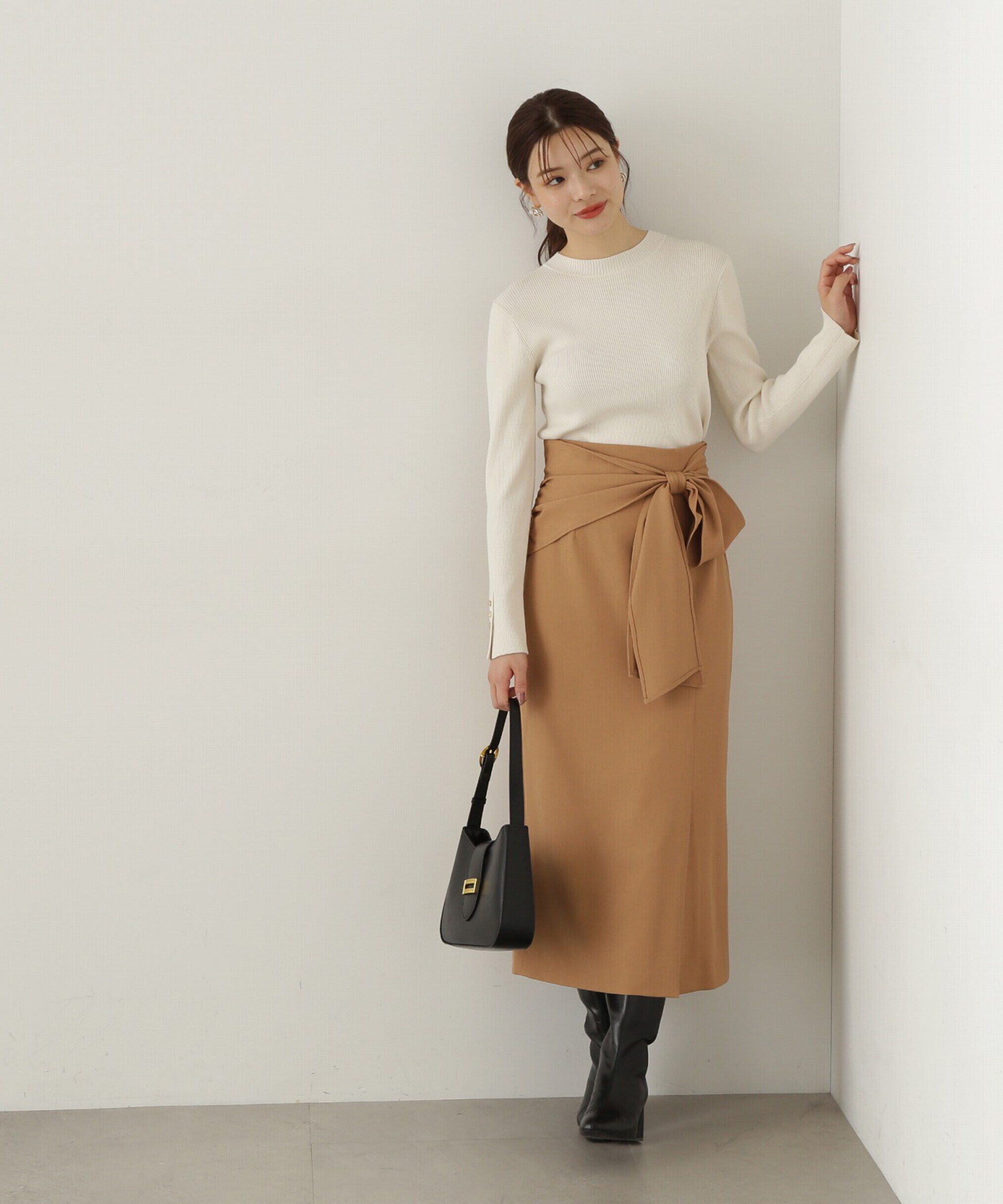 PROPORTION BODY DRESSING「釦付きボトルネックリブニット」|ニット・セーター|