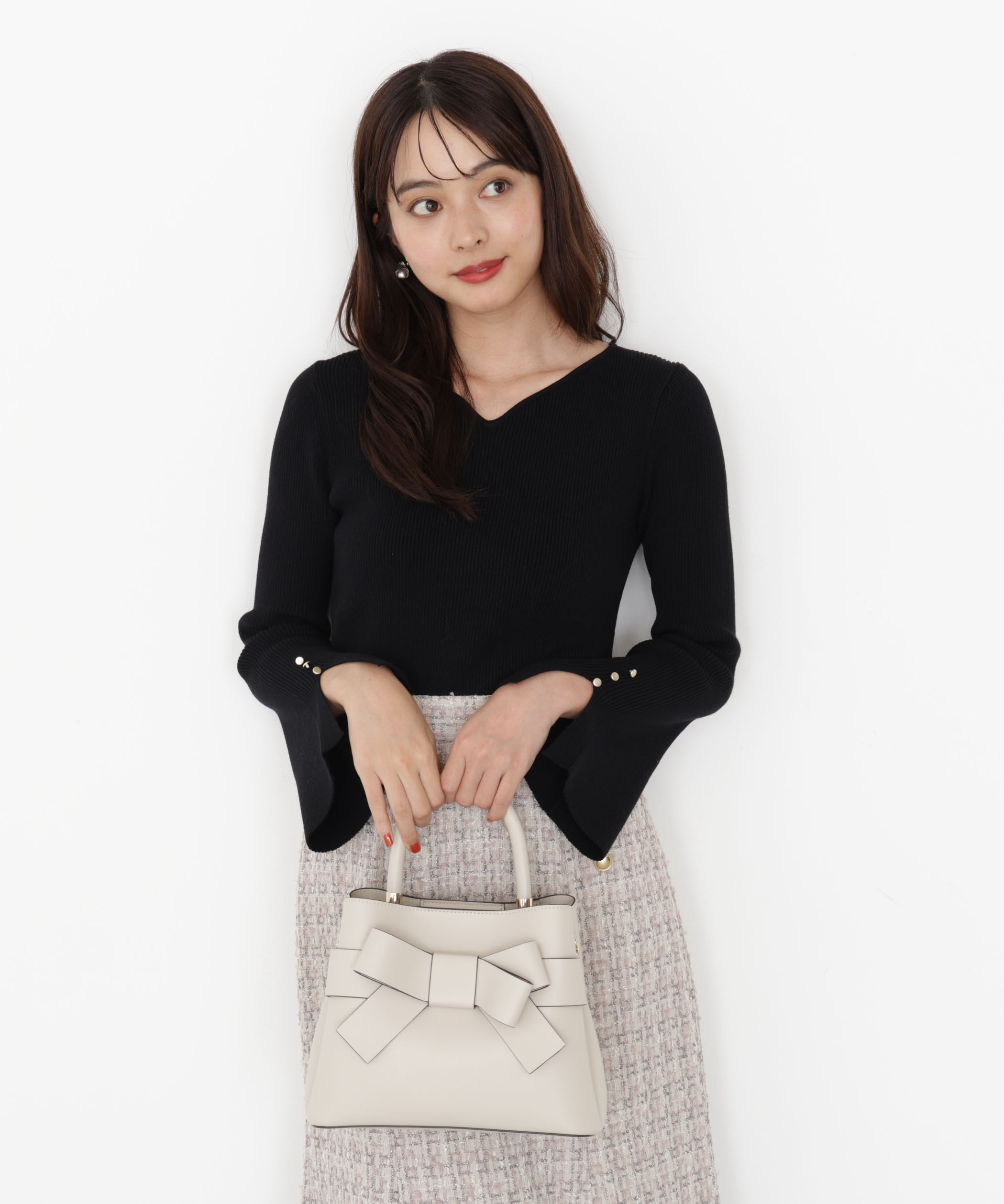 PROPORTION BODY DRESSING「＜ハンドウォッシャブル＞ハートカットリブニット 25AW」|ニット・セーター|