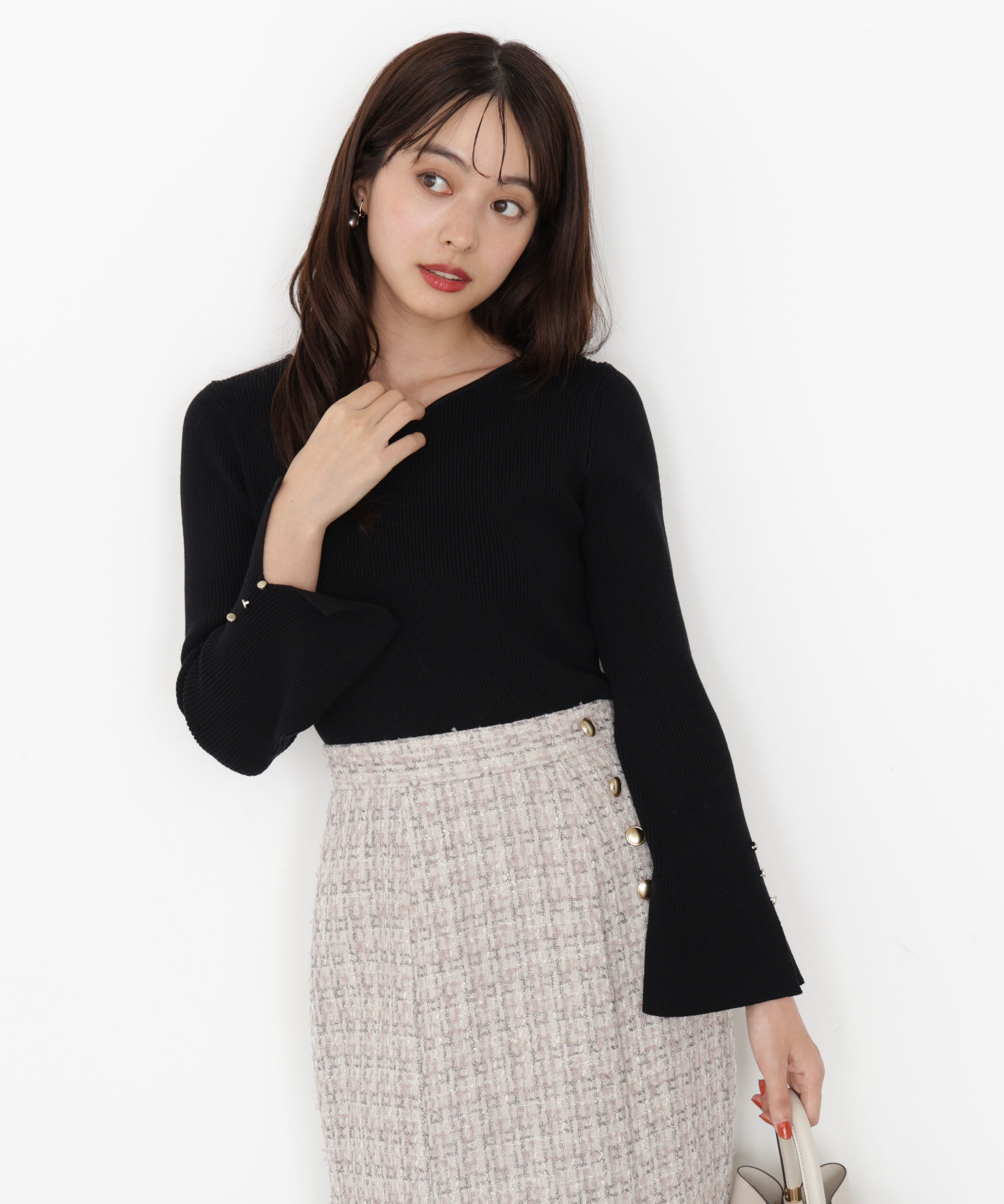 PROPORTION BODY DRESSING「＜ハンドウォッシャブル＞ハートカットリブニット 25AW」|ニット・セーター|