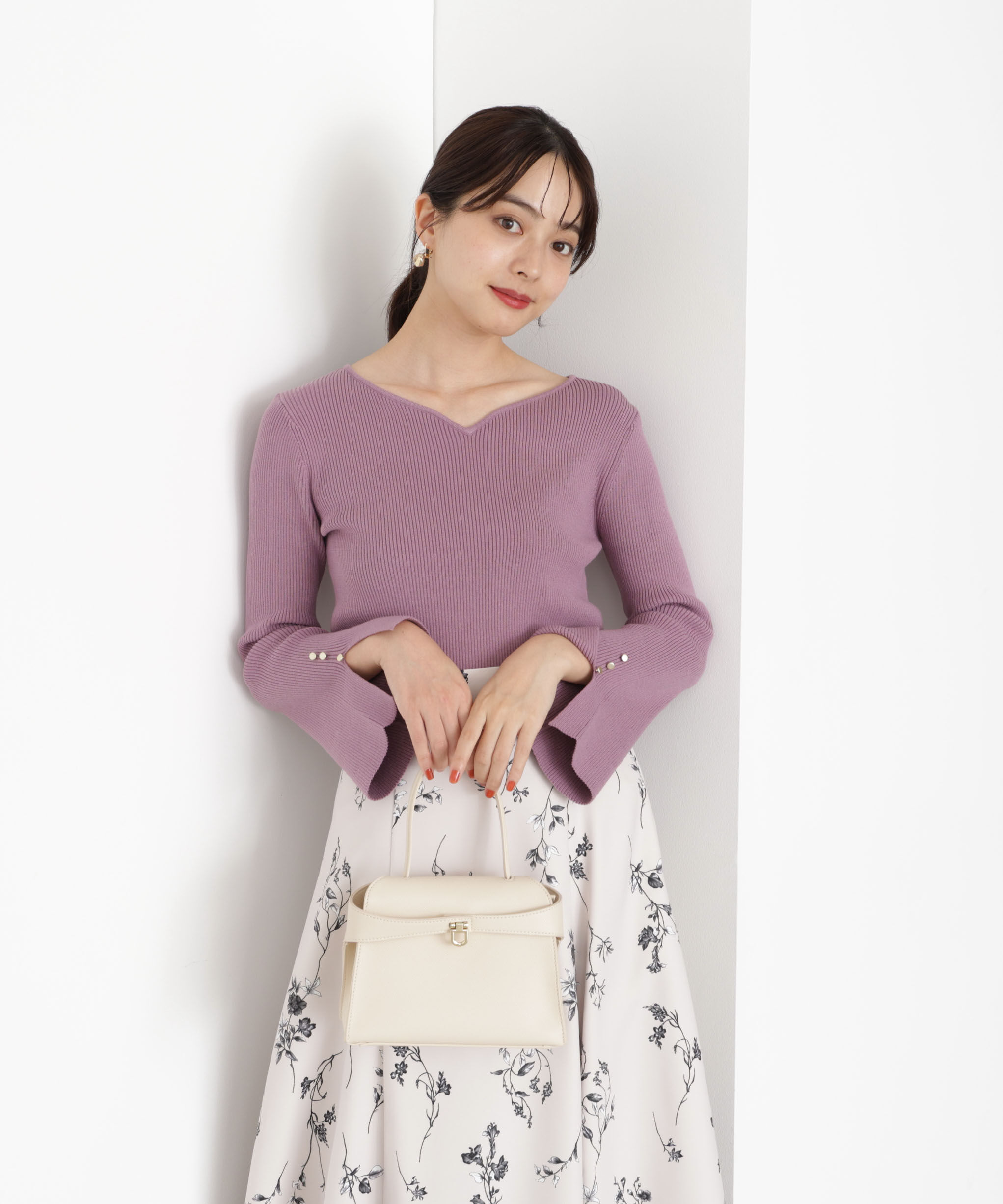 PROPORTION BODY DRESSING「＜ハンドウォッシャブル＞ハートカットリブニット 25AW」|ニット・セーター|