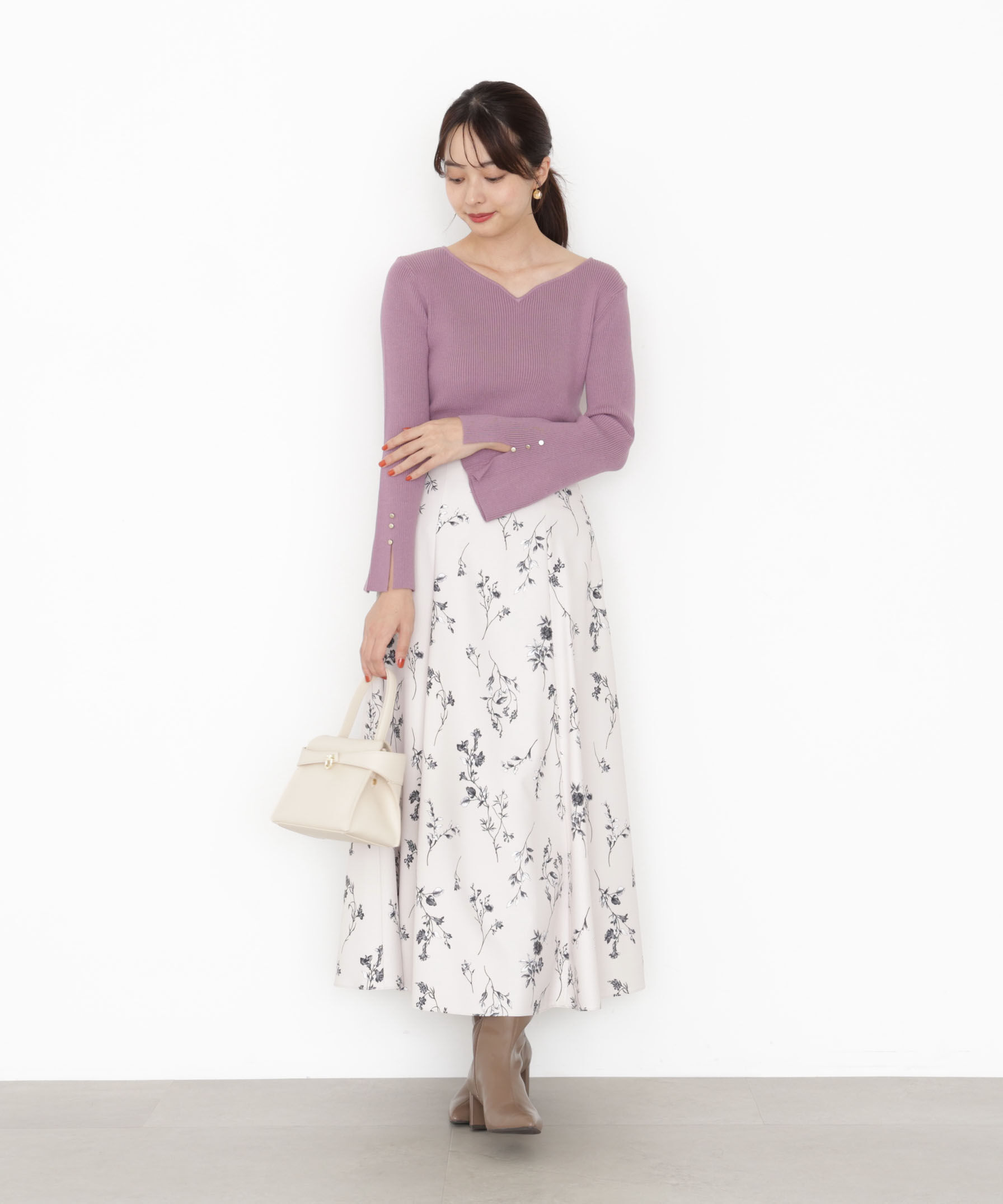 PROPORTION BODY DRESSING「＜ハンドウォッシャブル＞ハートカットリブニット 25AW」|ニット・セーター|