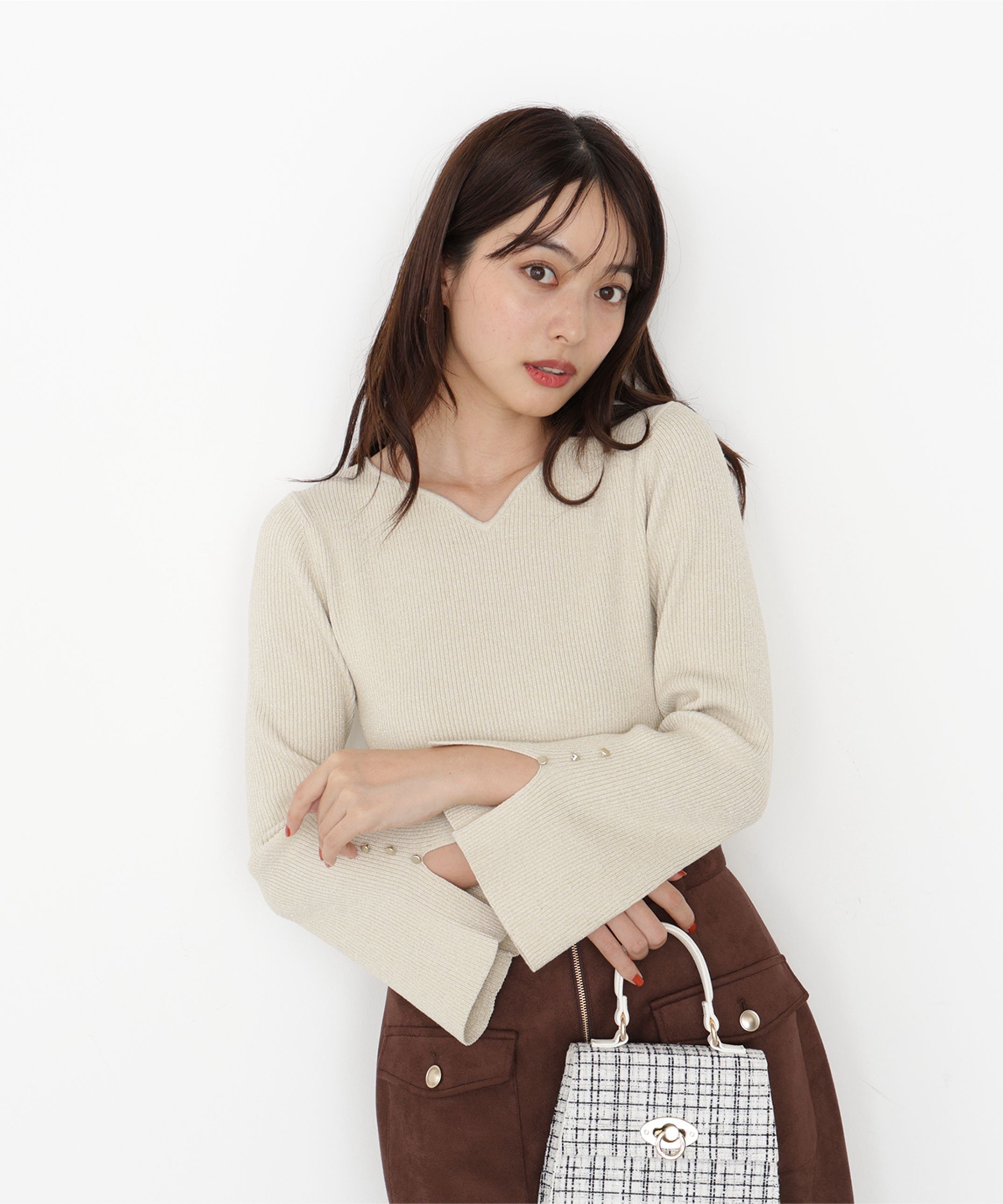 PROPORTION BODY DRESSING「＜ハンドウォッシャブル＞ハートカットリブニット 25AW」|ニット・セーター|