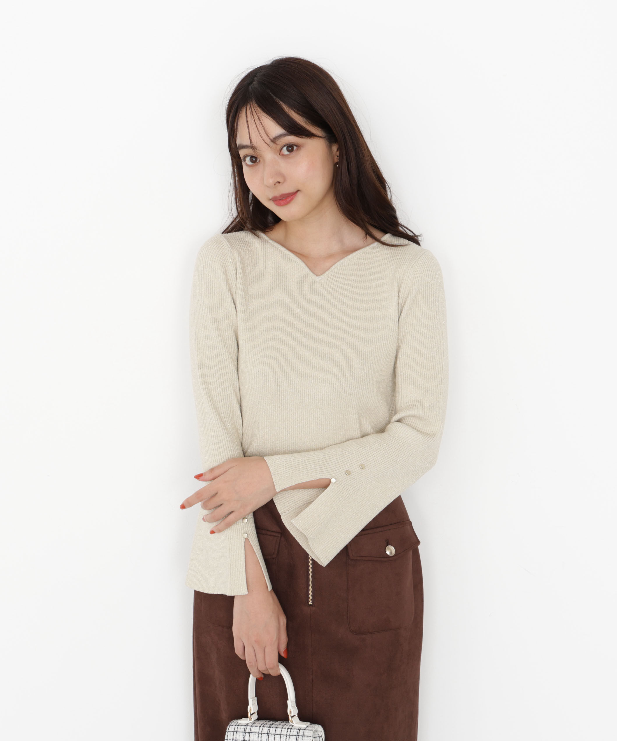 PROPORTION BODY DRESSING「＜ハンドウォッシャブル＞ハートカットリブニット 25AW」|ニット・セーター|