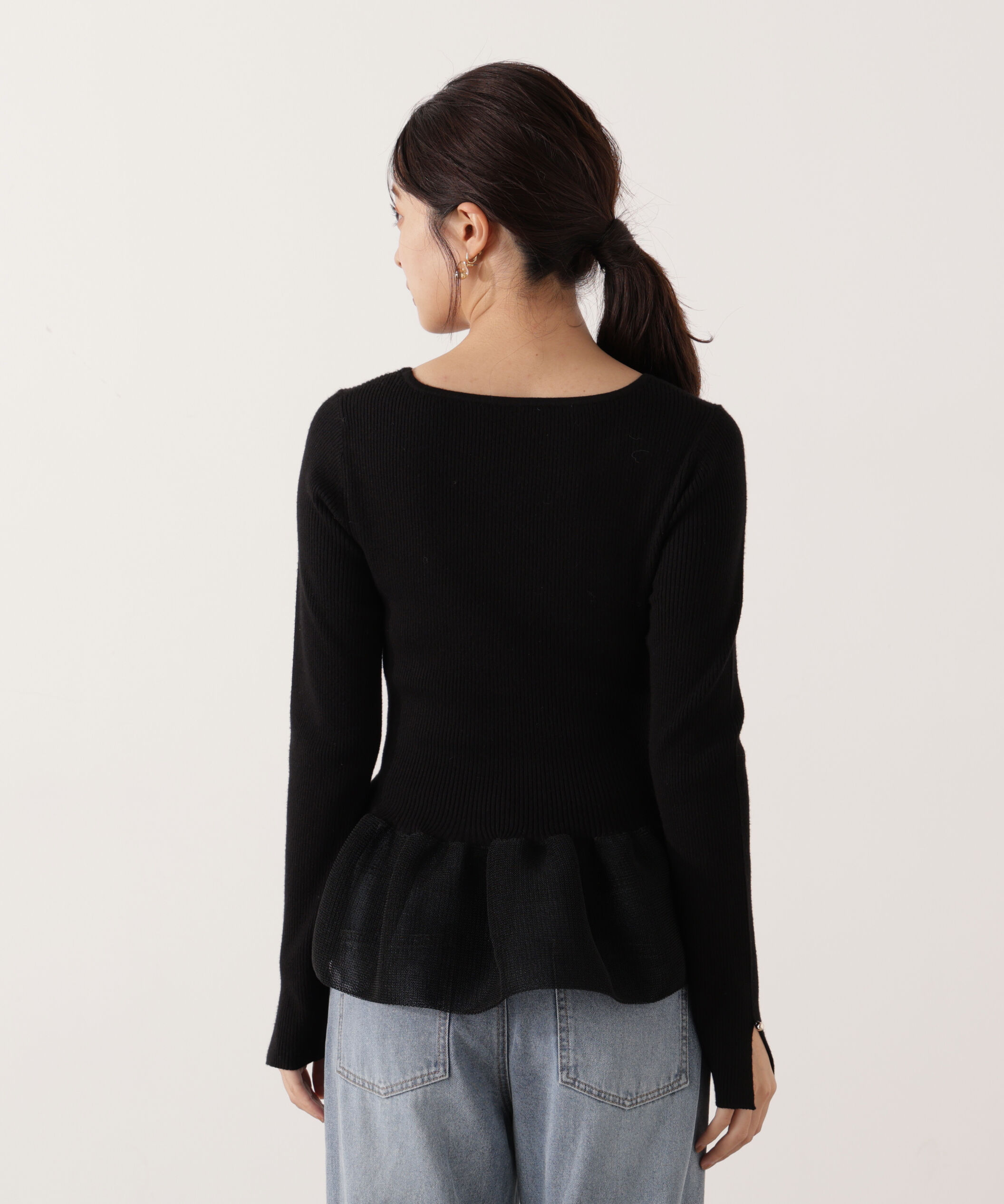 PROPORTION BODY DRESSING「＜ウォッシャブル＞ペプラムリブニット 25AW」|ニット・セーター|