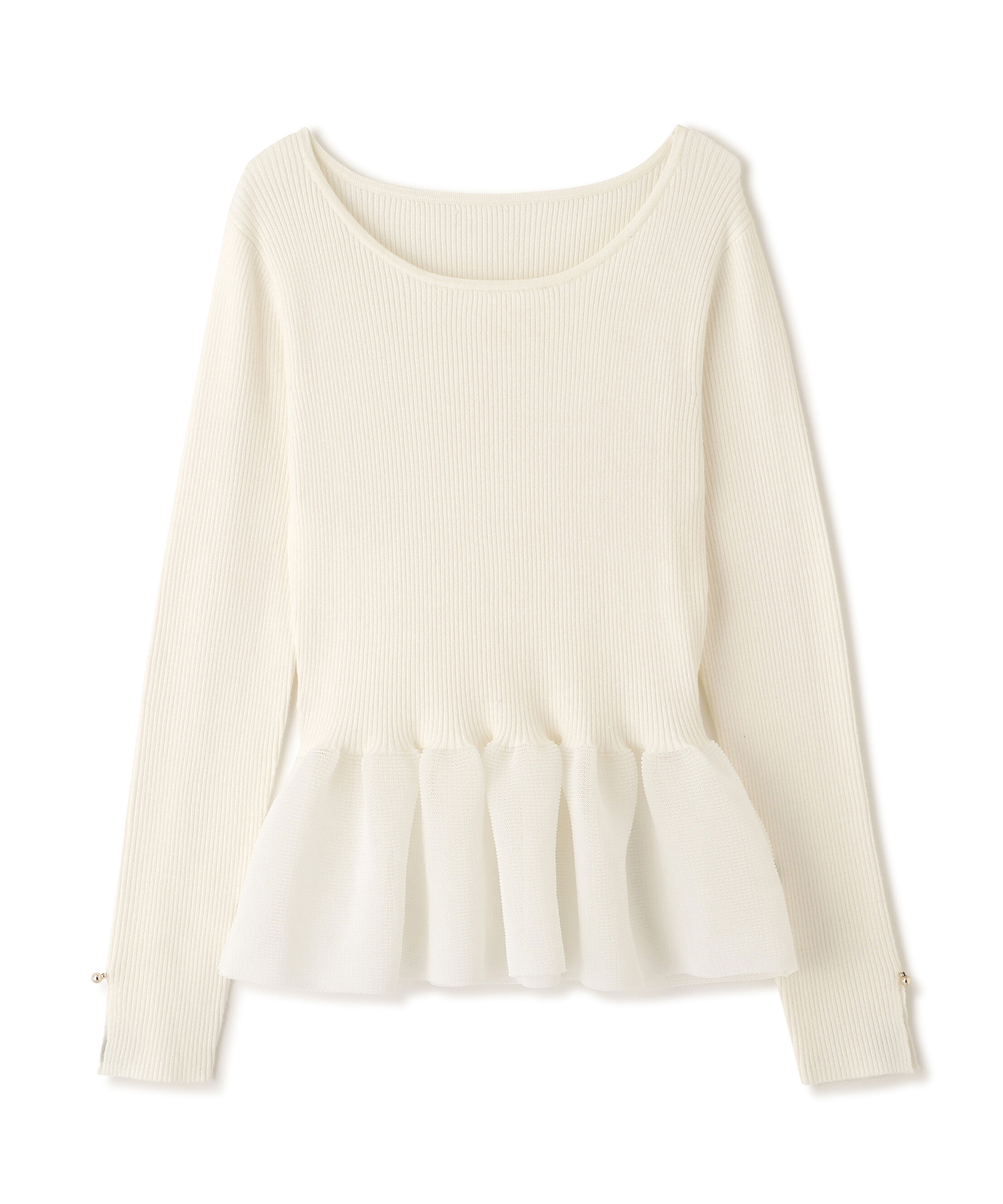 PROPORTION BODY DRESSING「＜ウォッシャブル＞ペプラムリブニット 25AW」|ニット・セーター|