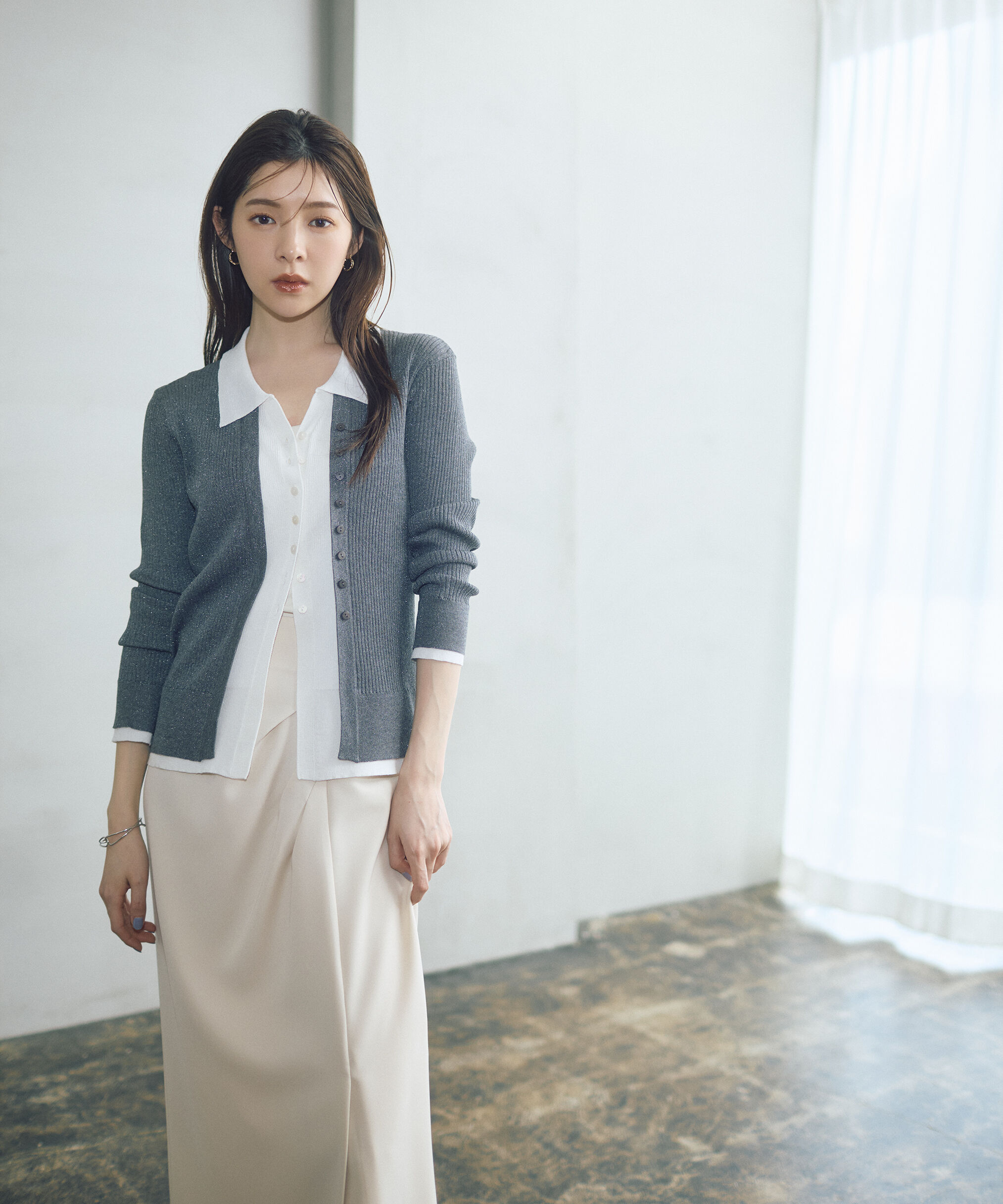 PROPORTION BODY DRESSING「＜今村朱里さんコラボ＞アシメタックナロースカート 26SS」|スカート|