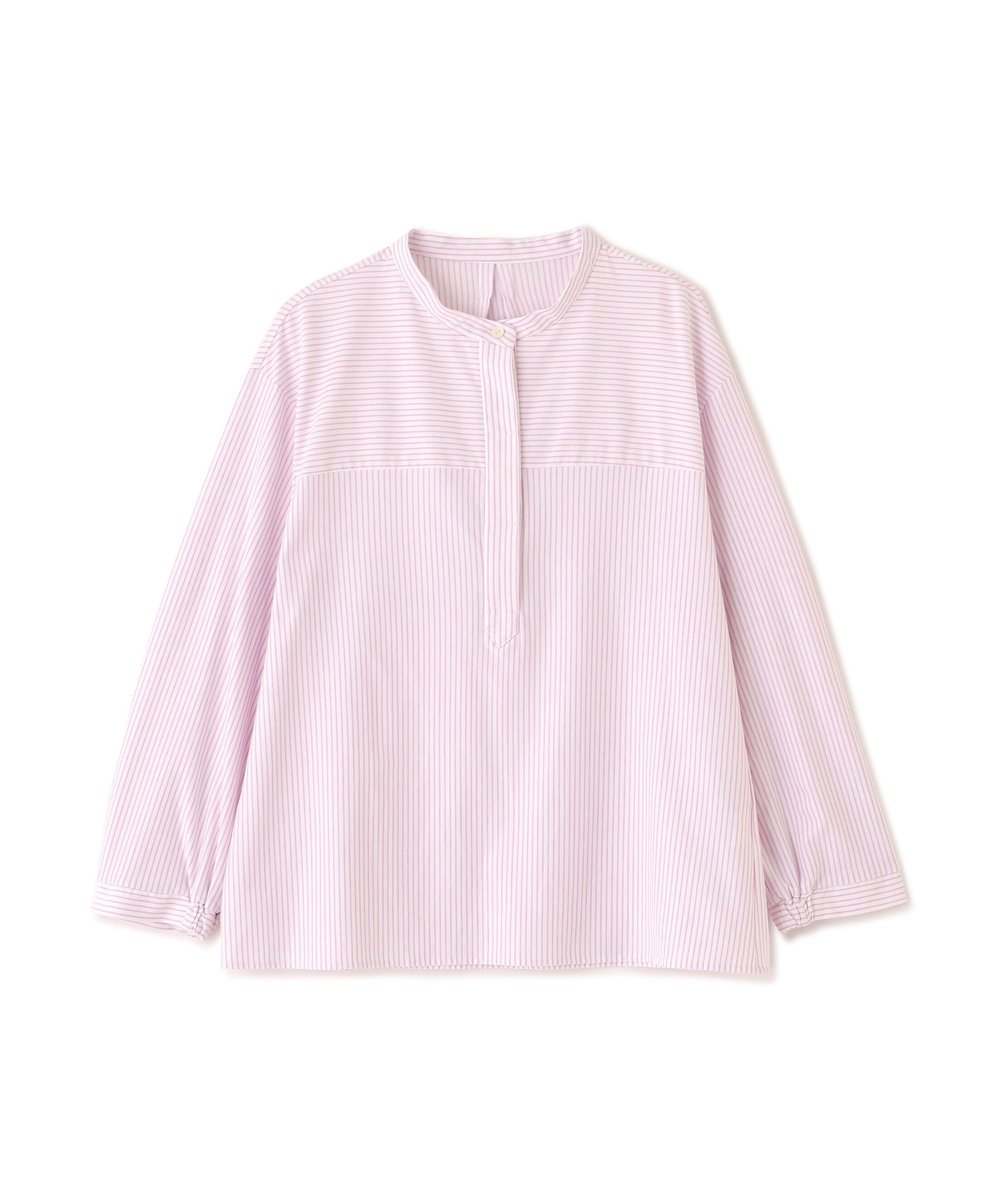  「◆《ウォッシャブル》鹿の子ジャージーバンドカラープルオーバー」|Tシャツ・カットソー|