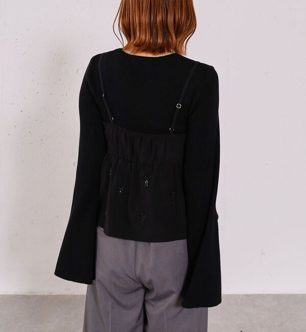 archives「ビーズ刺繍ペプラムビスチェ&times;リブニットプルオーバーＳＥＴ」|カーディガン|