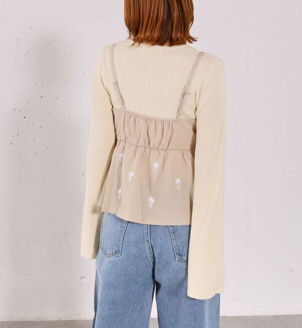 archives「ビーズ刺繍ペプラムビスチェ&times;リブニットプルオーバーＳＥＴ」|カーディガン|
