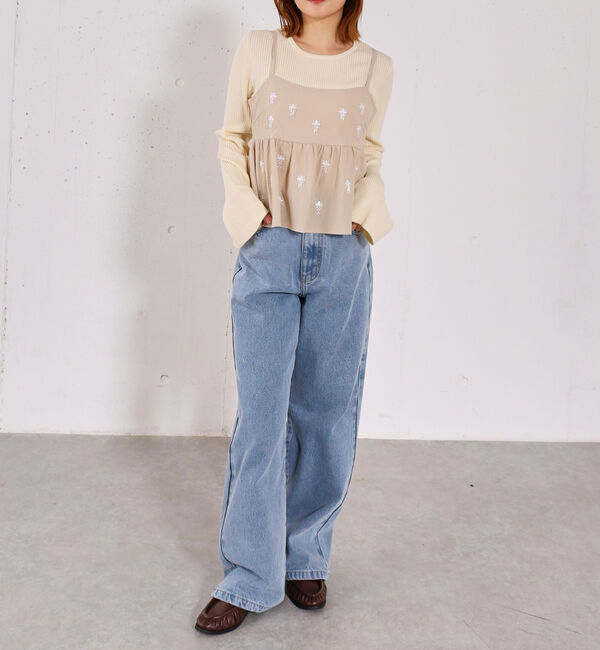 archives「ビーズ刺繍ペプラムビスチェ&times;リブニットプルオーバーＳＥＴ」|カーディガン|