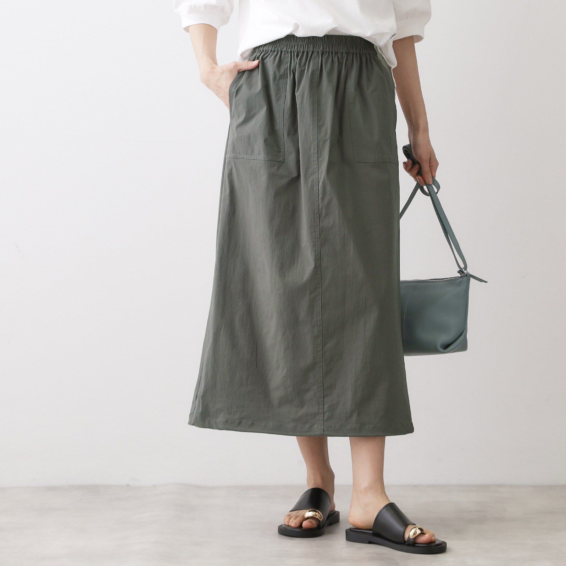 Dessin「【洗える】ストレッチベイカースカート」|スカート|チャコールグレー(0