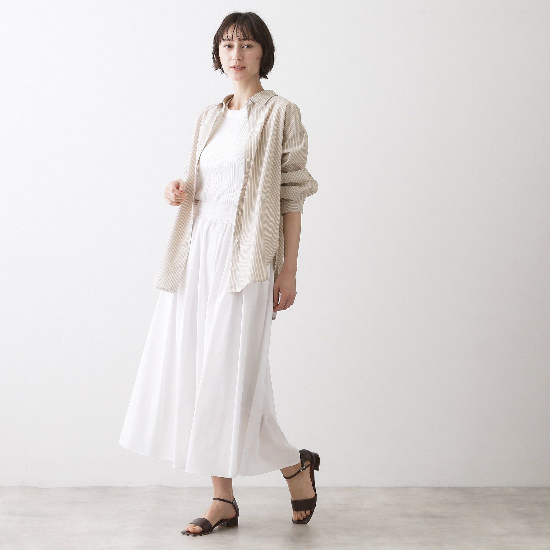 Dessin「【洗える】高密度ベーシックシャツ」|シャツ・ブラウス|