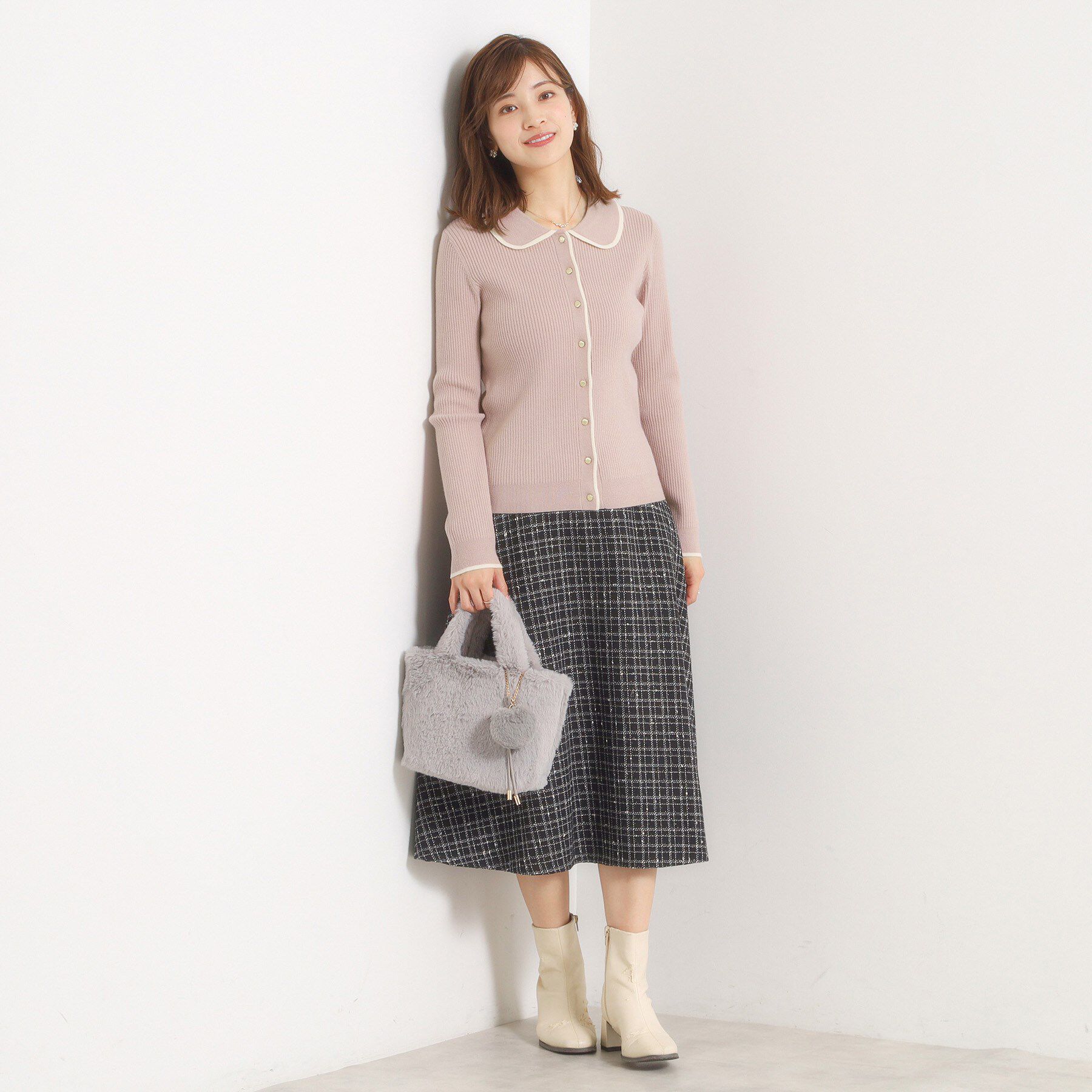 ITS&rsquo;DEMO「【手洗い可】配色襟リブニット」|ニット・セーター|