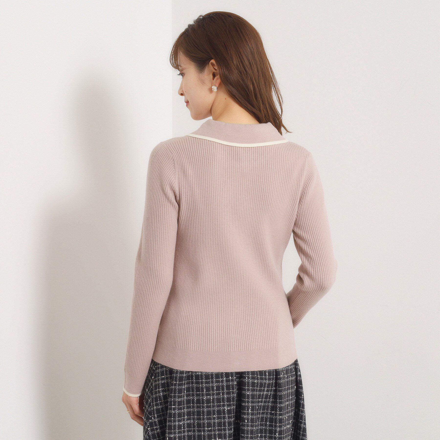 ITS&rsquo;DEMO「【手洗い可】配色襟リブニット」|ニット・セーター|