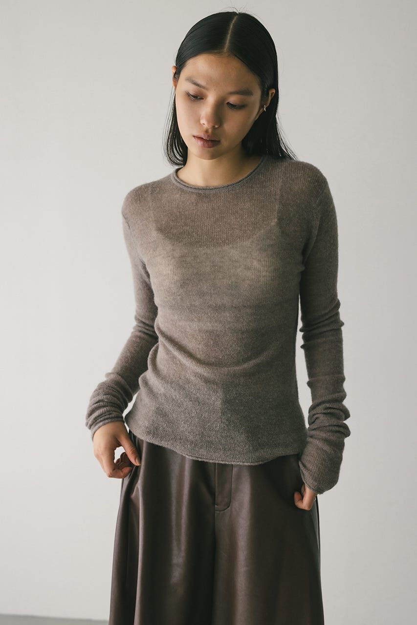 STYLEMIXER「ロングスリーブソフトニット」|ニット・セーター|GRY