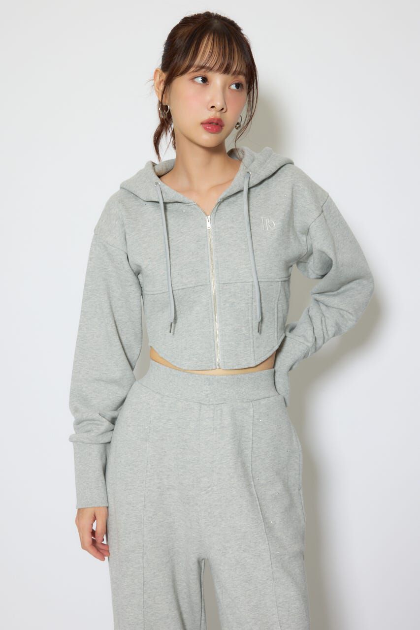 rienda「ビスチェディティールフードスウェット」|Tシャツ・カットソー|T.GRY