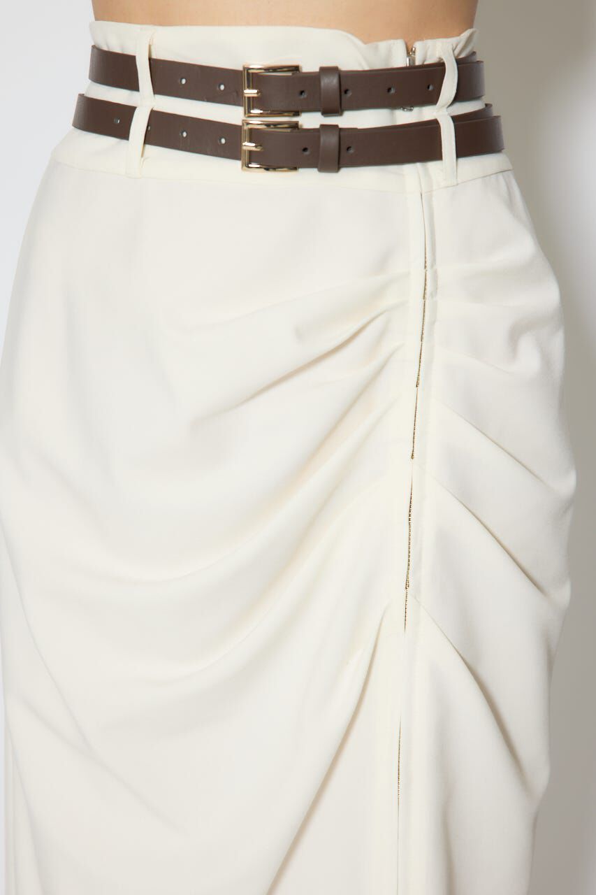 rienda「ダブルウエストデザインロングスカート」|スカート|