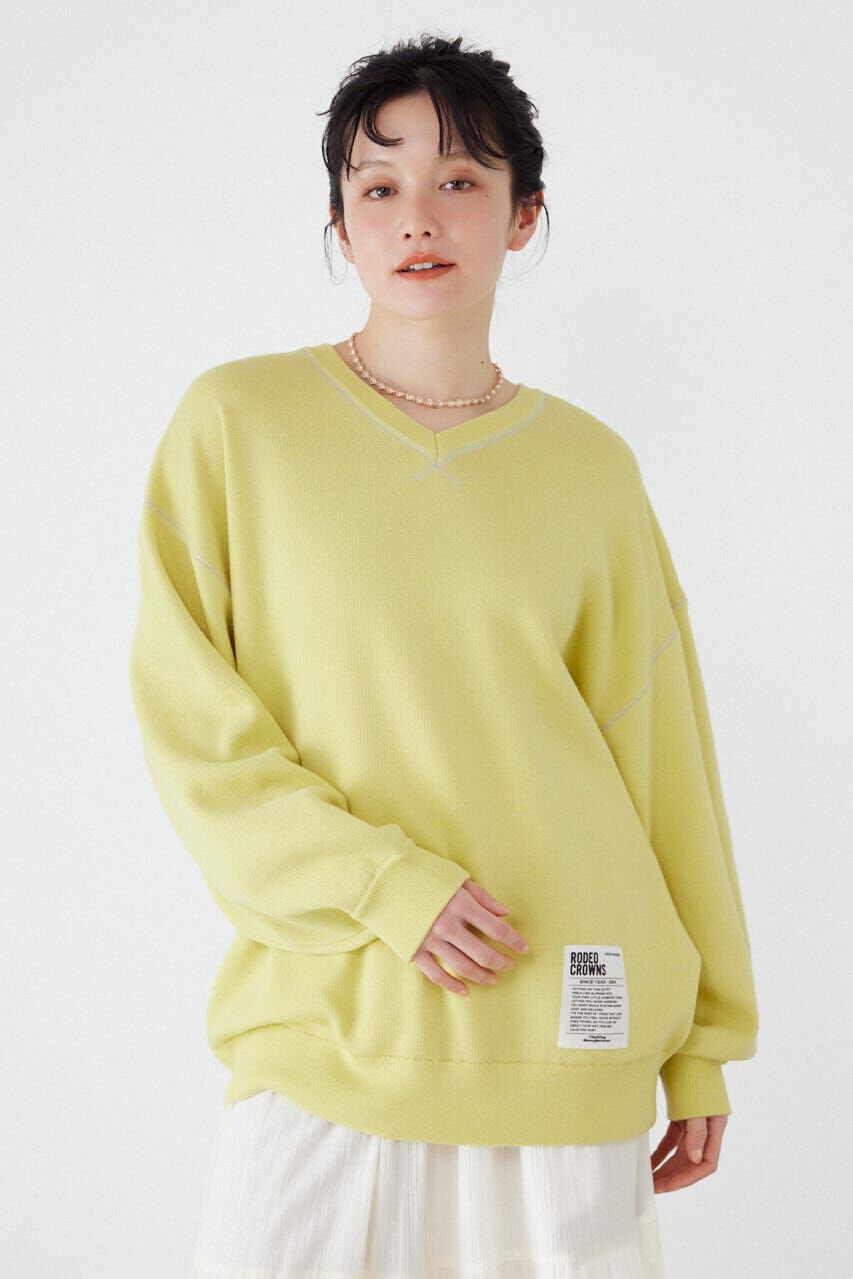 RODEO CROWNS「スウェットライク2wayネックニットトップス」|ニット・セーター|