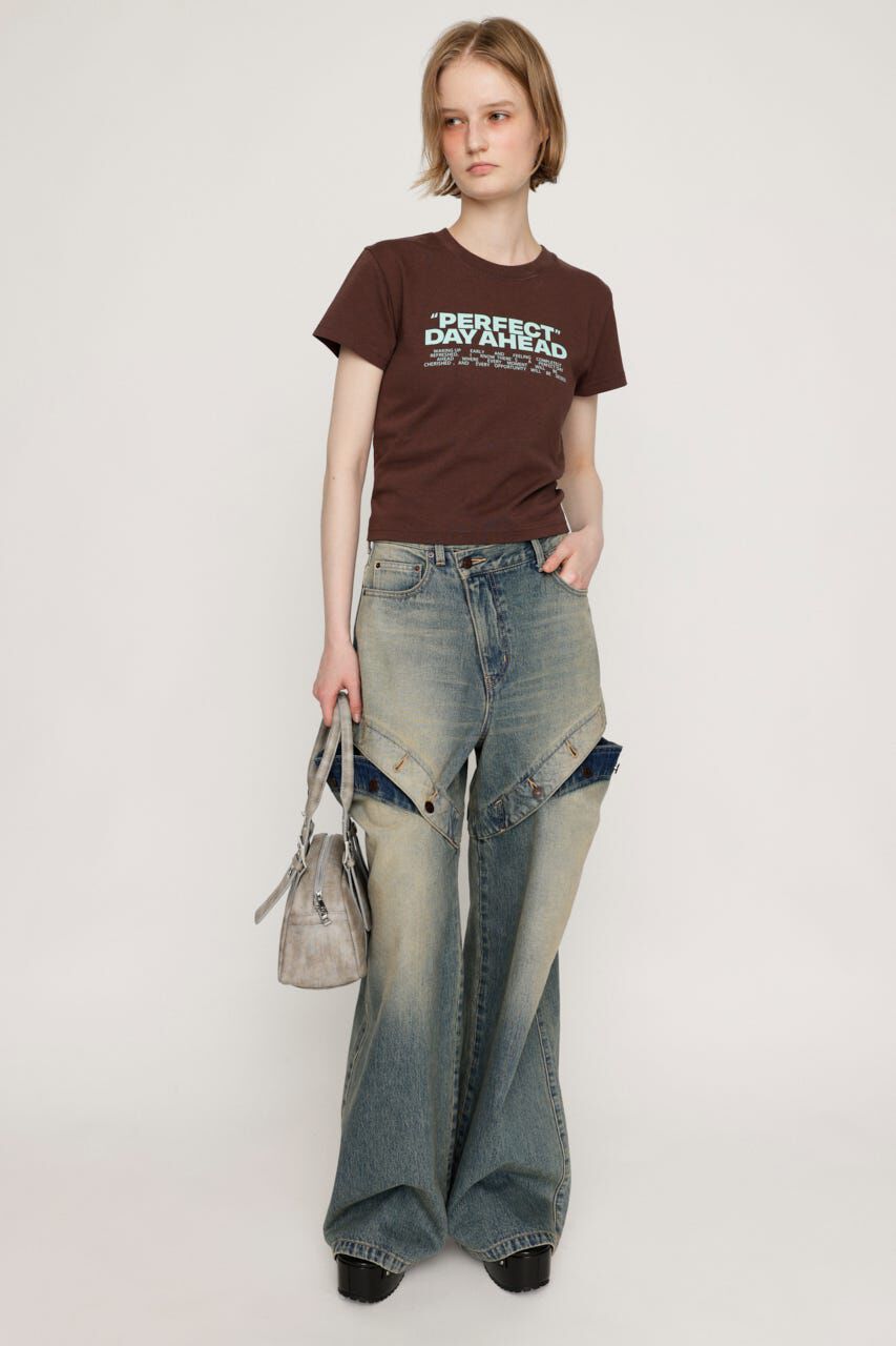 SLY「J／W SIDE OPEN STRAIGHT パンツ」|デニム|