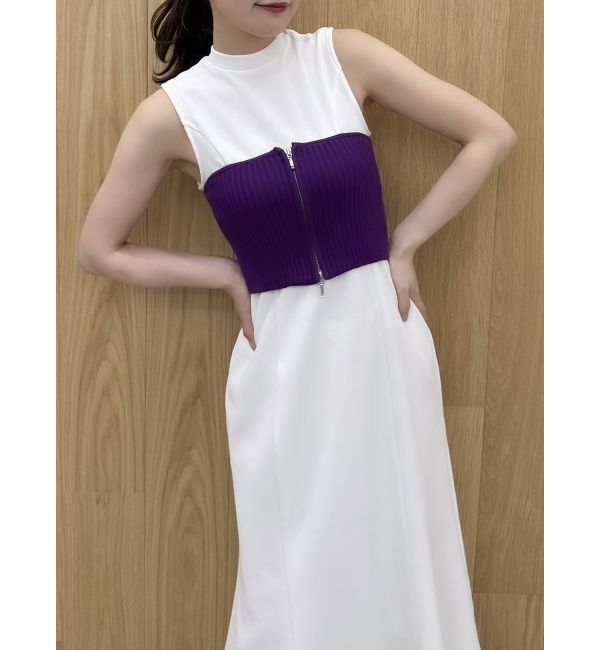 dazzlin「ダブルジップリブニットビスチェ」|ニット・セーター|