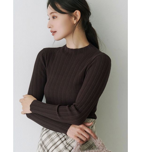 MERCURYDUO「シアーランダムリブニット」|ニット・セーター|