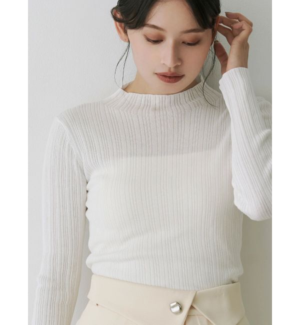 MERCURYDUO「シアーランダムリブニット」|ニット・セーター|