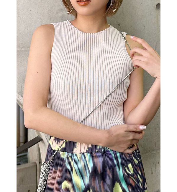 MURUA「バイカラーリブニットタンク」|ニット・セーター|ホワイト