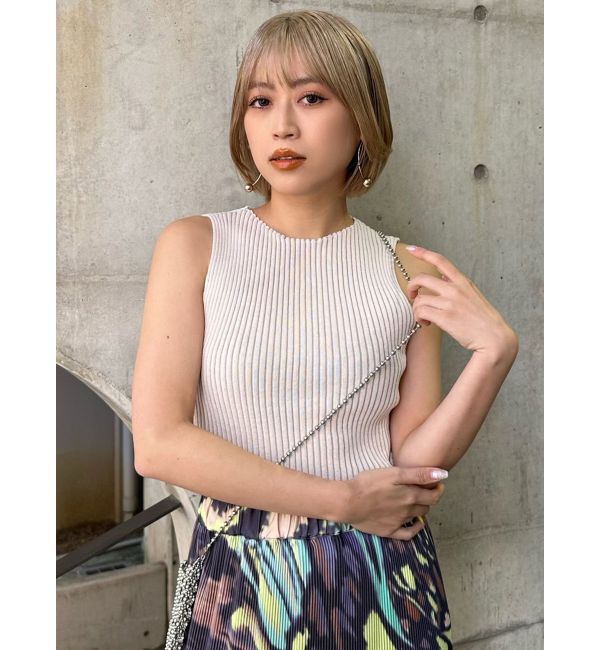 MURUA「バイカラーリブニットタンク」|ニット・セーター|