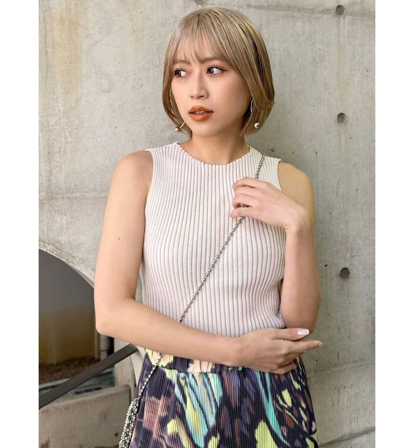 MURUA「バイカラーリブニットタンク」|ニット・セーター|