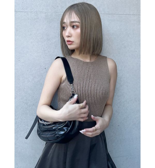 MURUA「バイカラーリブニットタンク」|ニット・セーター|