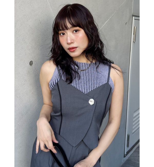 MURUA「バイカラーリブニットタンク」|ニット・セーター|