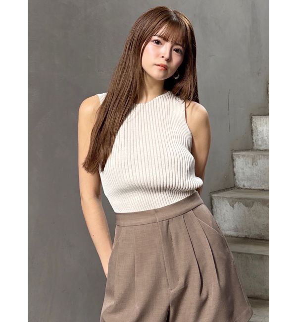 MURUA「バイカラーリブニットタンク」|ニット・セーター|