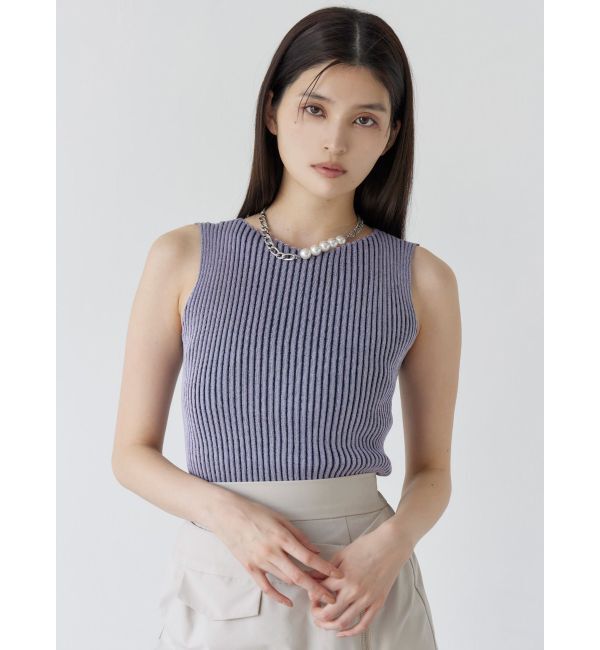 MURUA「バイカラーリブニットタンク」|ニット・セーター|