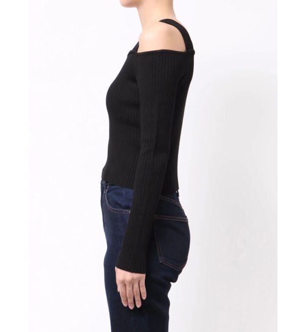 MURUA「ショルダーカットレイヤードライクリブニット」|ニット・セーター|