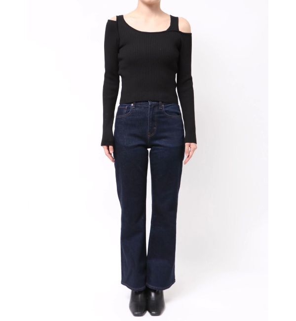 MURUA「ショルダーカットレイヤードライクリブニット」|ニット・セーター|