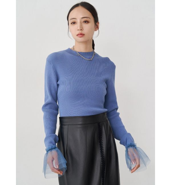 MURUA「チュールカフスリブニット」|ニット・セーター|