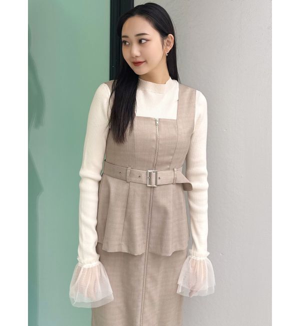 MURUA「チュールカフスリブニット」|ニット・セーター|