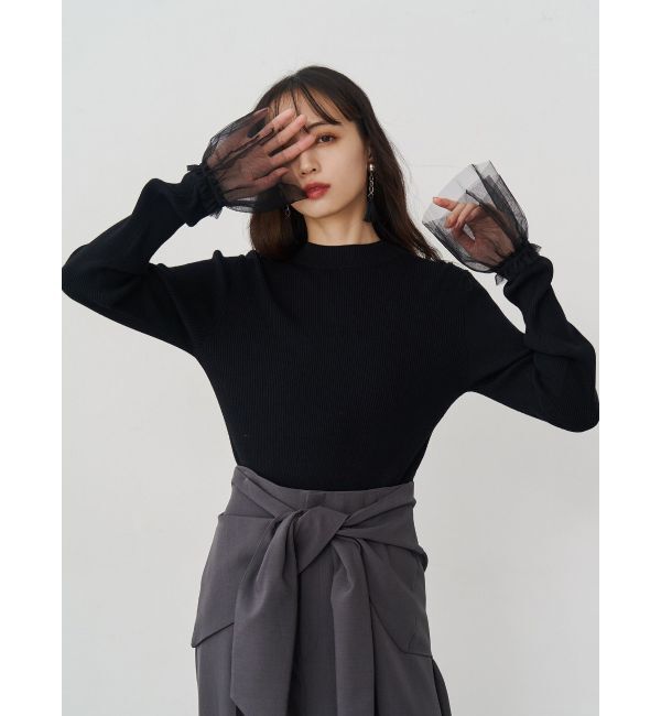 MURUA「チュールカフスリブニット」|ニット・セーター|