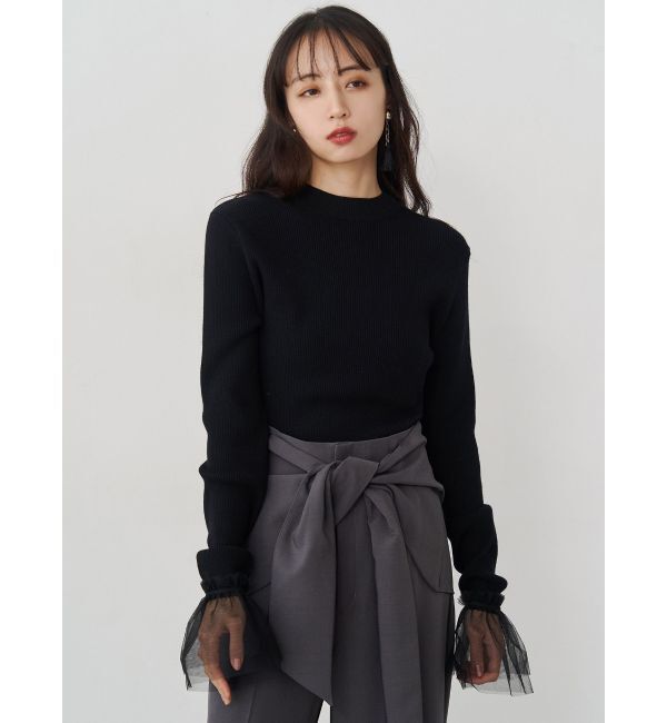 MURUA「チュールカフスリブニット」|ニット・セーター|