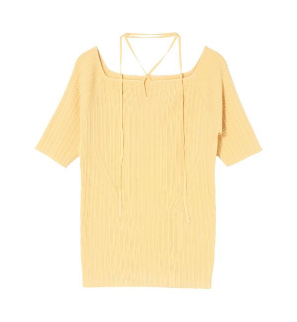 LAGUNAMOON「チョーカーデザインリブニットプルオーバー」|ニット・セーター|